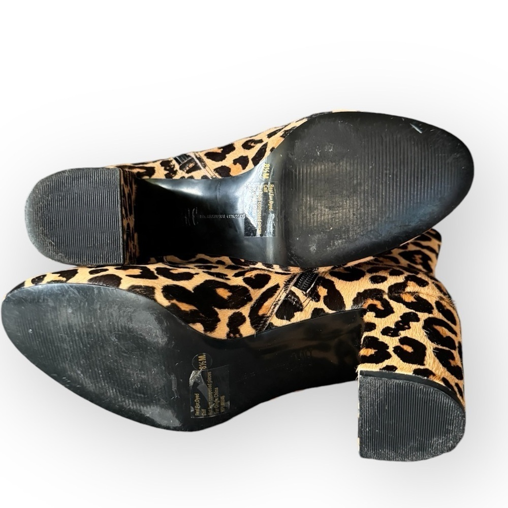 INC International Concepts trendy Leopard print boots heels Women’s Size 8.5 - Picture 6 of 8
